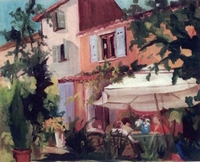 tableau de marie voyer : les amis en provence