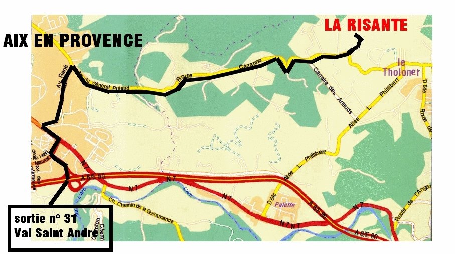 Plan d' accès à La Risante 1