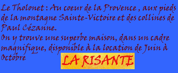 texte de présentation tholonet cézanne la risante